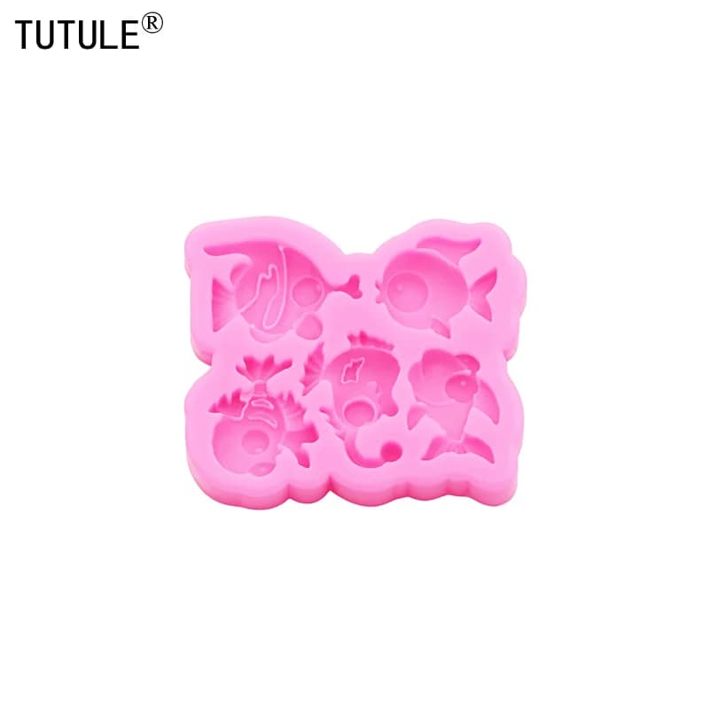 Moule en silicone en forme de goutte de poisson 3D, petits moules en argile de résine époxy, accesso