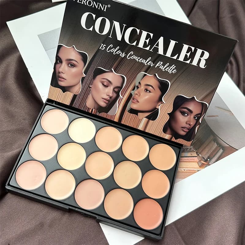 Palette anti-cernes 15 couleurs couvre professionnellement les cernes autour des yeux et du visage p