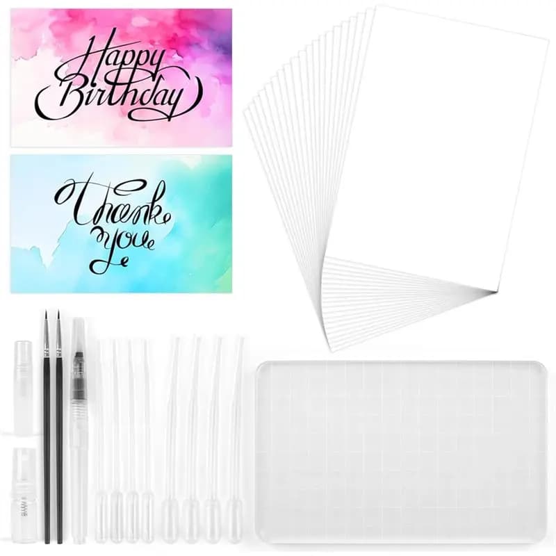 Kit d'art sur papier aquarelle B84B pour la calligraphie et la lettrage au pinceau – Créez des fonds