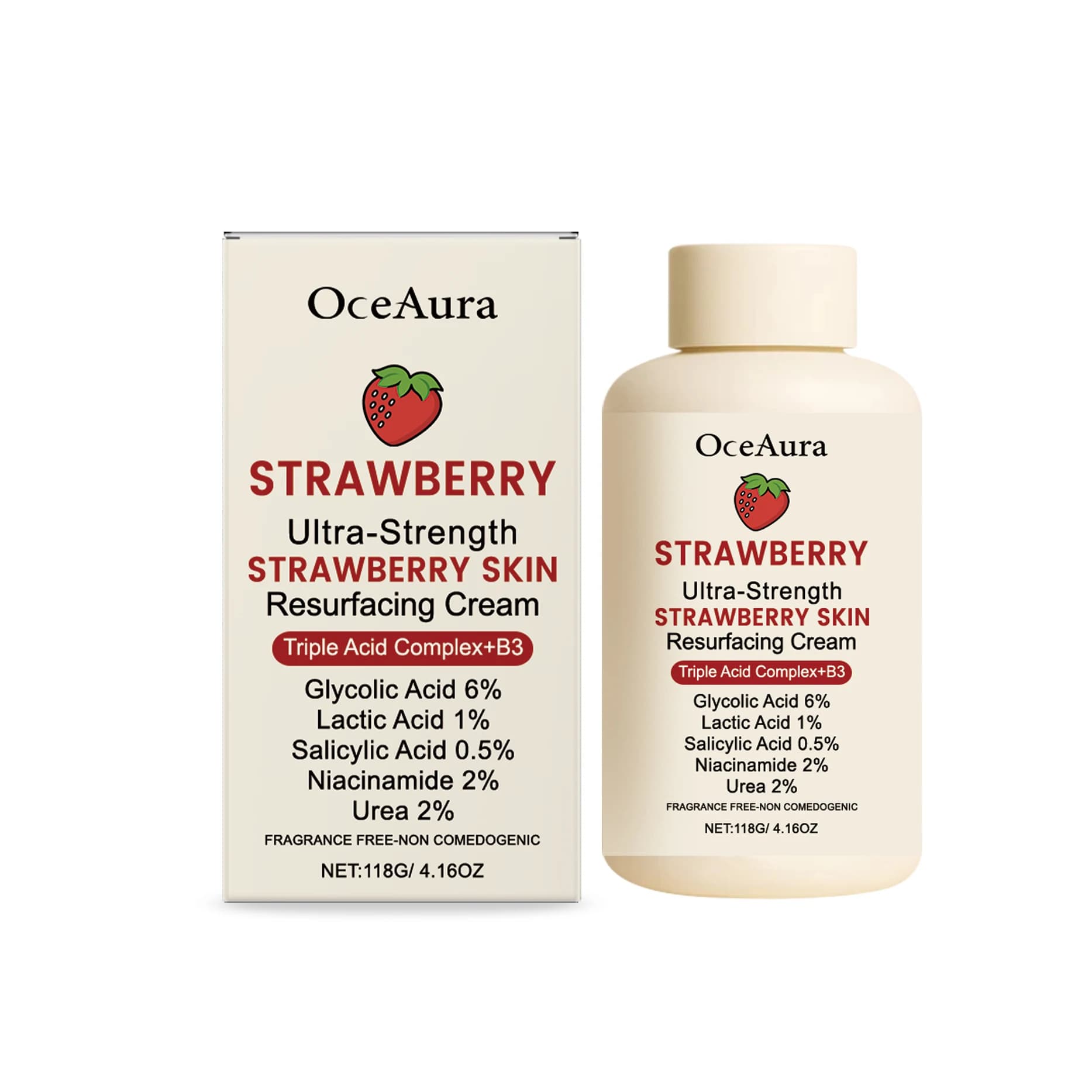 Crème pour le corps aux fraises avec Niacinamide et acide salicylique pour une peau lisse Lotion exf