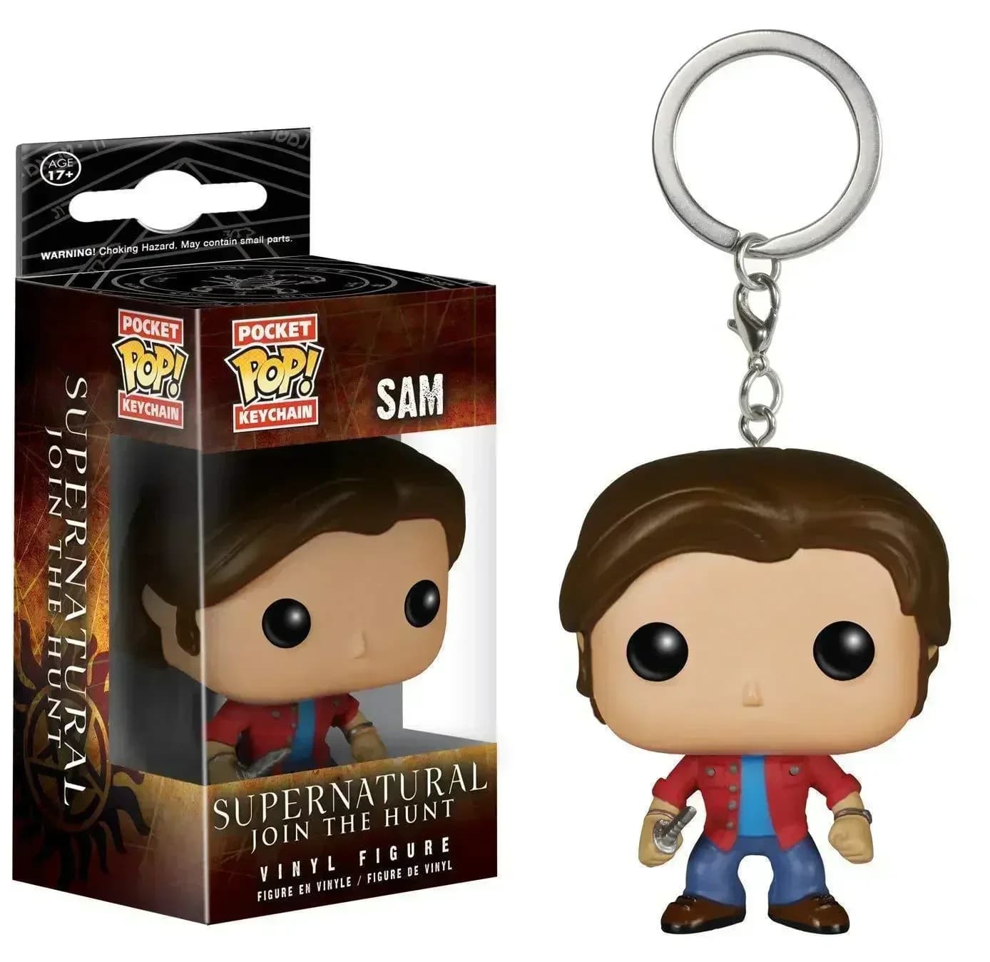FUNKO POP ！Supernatural  Character Castiel with Wing Sam KEYCHAIN Toy Dean Vinyl Figure Collection P