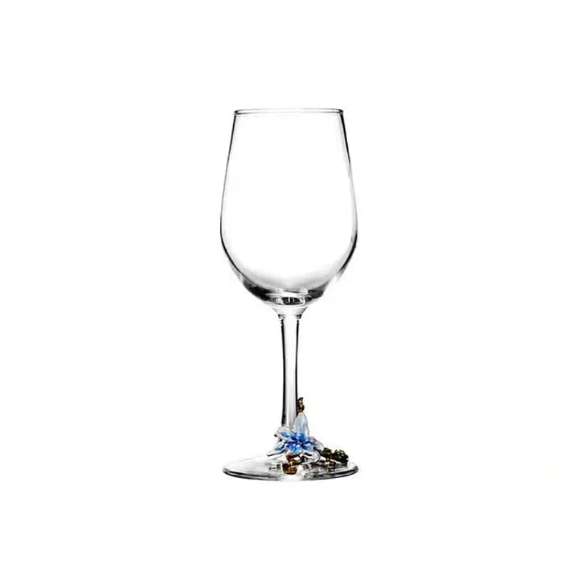 Ensemble de verres à Champagne et à vin en cristal émaillé, verre de luxe, Vintage