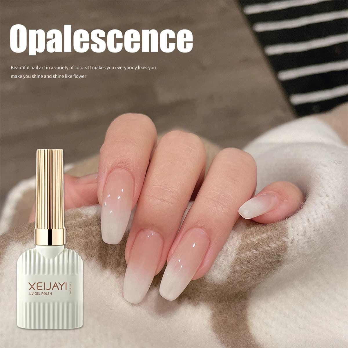 Vernis à ongles Gel blanc laiteux Pudding, vernis Gel UV de couleur Pure, pour les professionnels dé