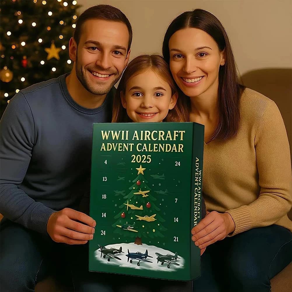 Calendrier des avents des avions 2025 Ornements d'avion 2D à collectionner uniques. Cadeau pour les 