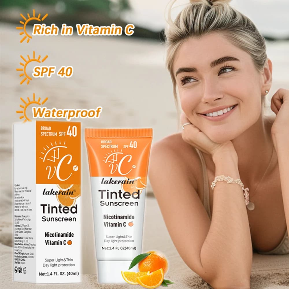 Crème solaire blanchissante à la vitamine C SPF40 +, Lotion solaire de protection pour le corps, pro