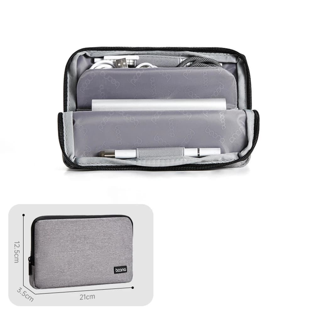 Sac de rangement numérique double couche en PU, rangement et organisation d'accessoires électronique