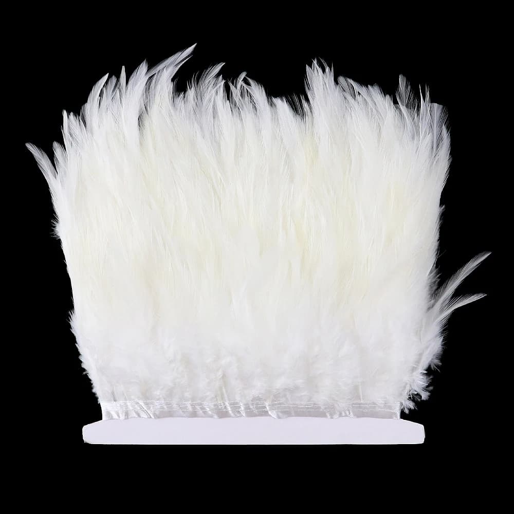 Plumes de poulet de haute qualité, 4-6 pouces, franges, 1 mètre, ruban de plumes de coq vert menthe,