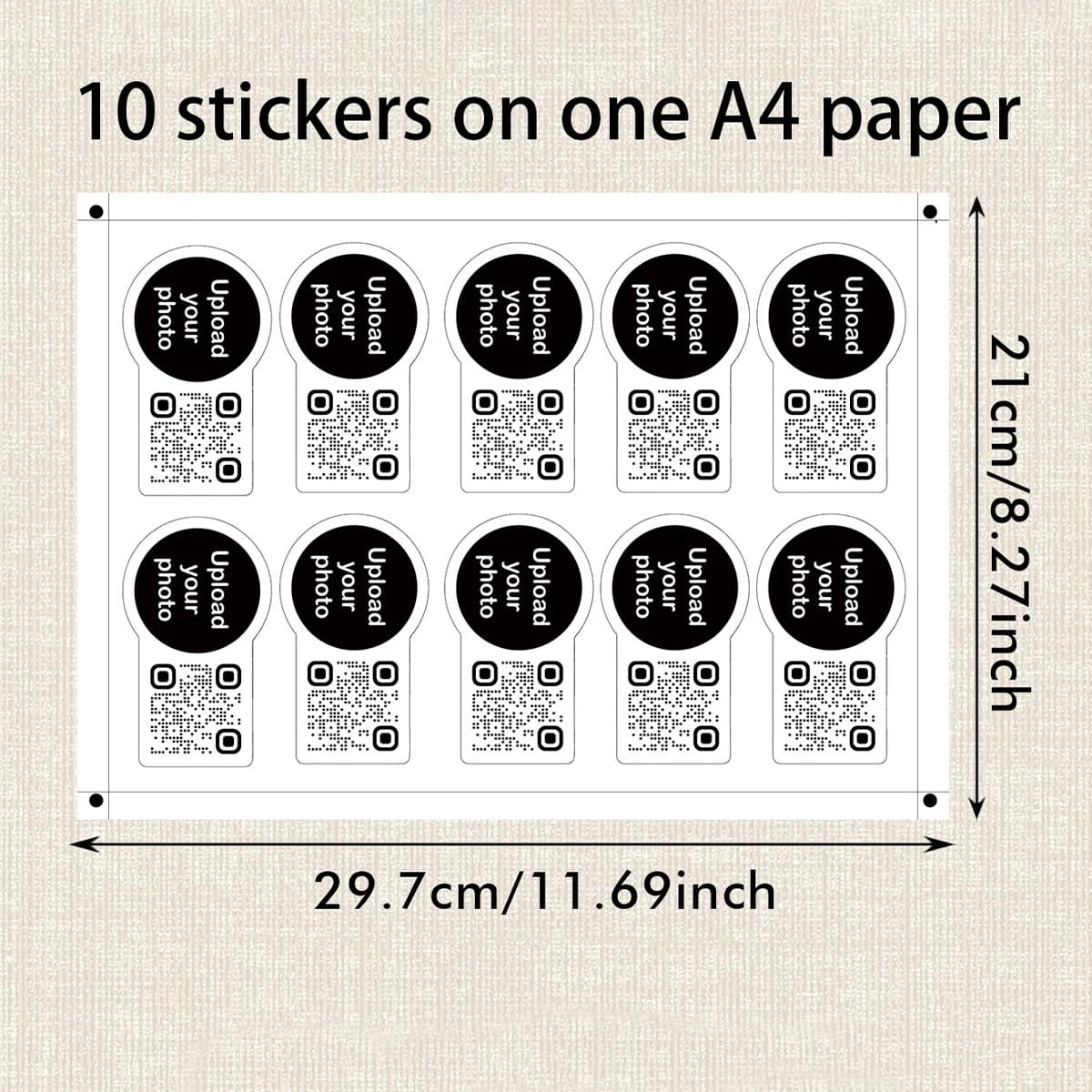 Autocollants personnalisés avec code QR, autocollants d'étiquettes professionnelles minimalistes mod