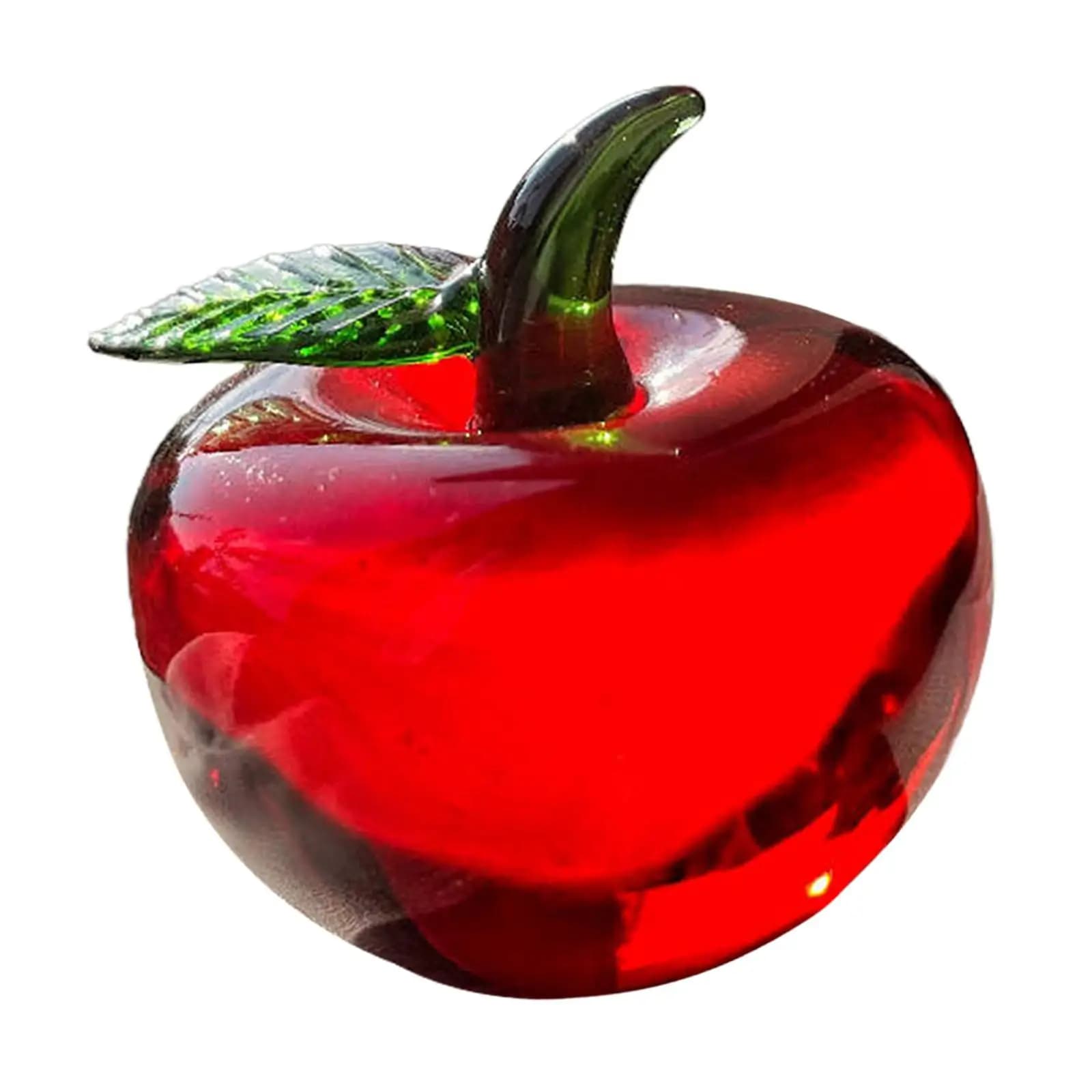 Statue de Fruit Mignonne, Artisanat en Verre, Décoration de Table Créative, Pièce Maîtresse de Table
