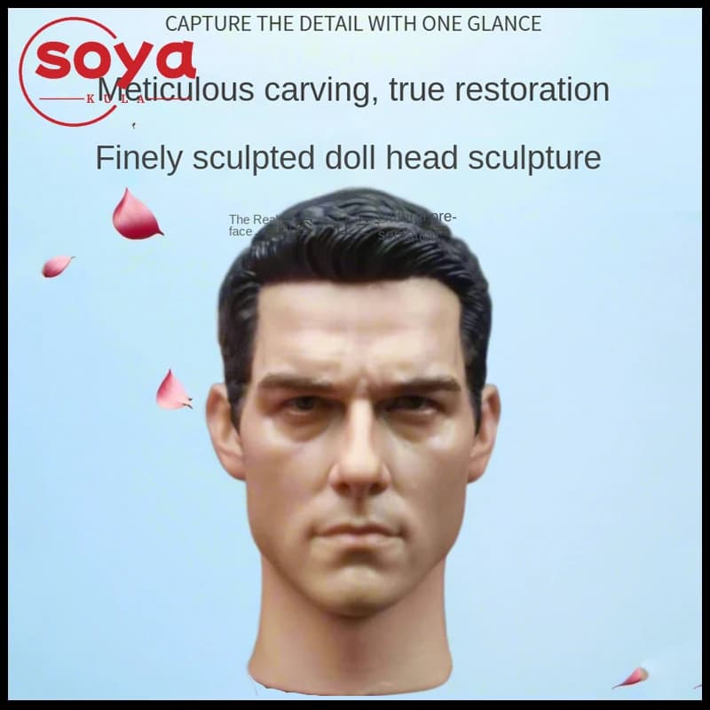 Tête sculptée de Tom Cruise à l'échelle 1/6, modèle adapté au corps d'une figurine de soldat de 12 p