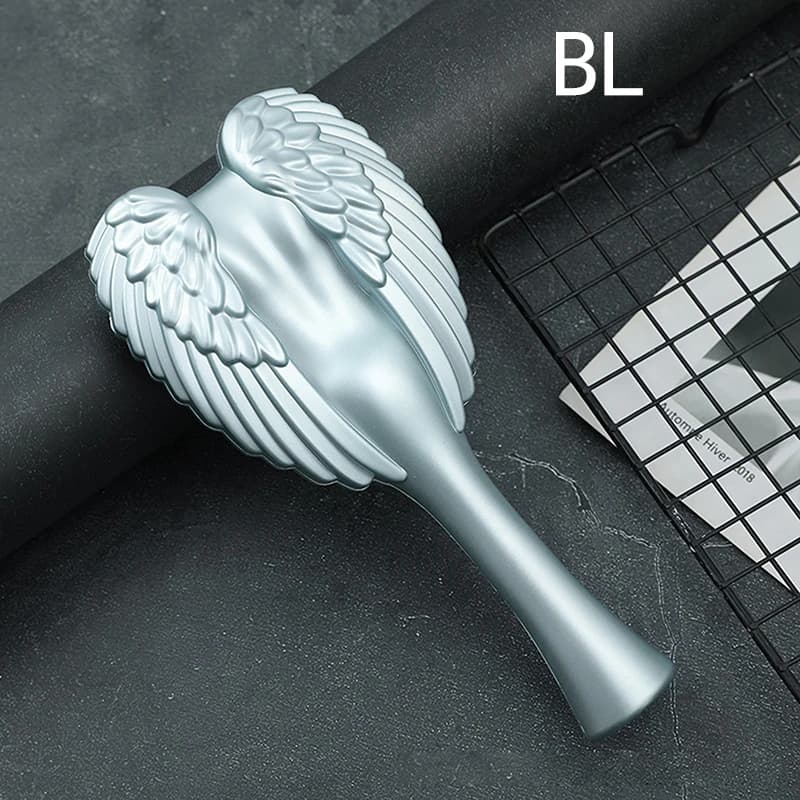 Brosses à cheveux avec poils souples, conception d'aile d'ange, longues poignées, angle, angle, degr