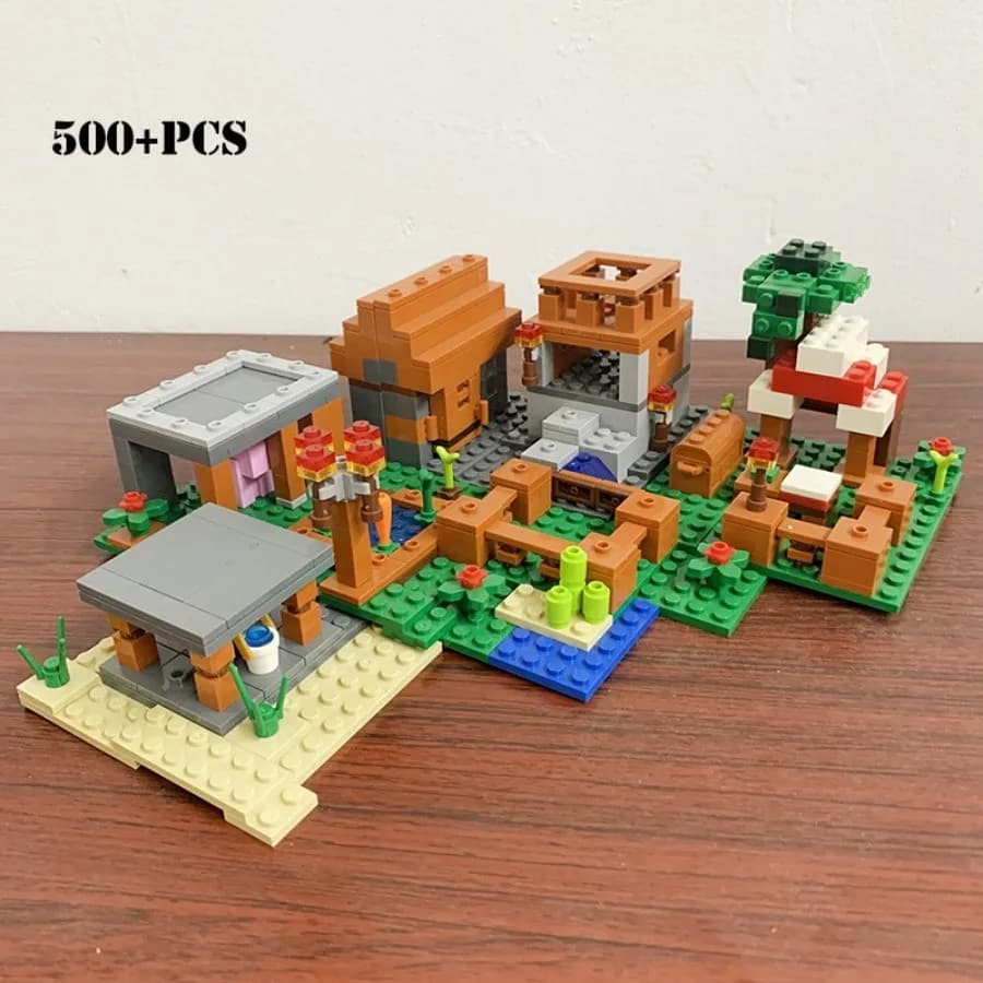 Blocs de construction de la ferme du Village, 500 + pièces, jouets éducatifs pour enfants, cadeau