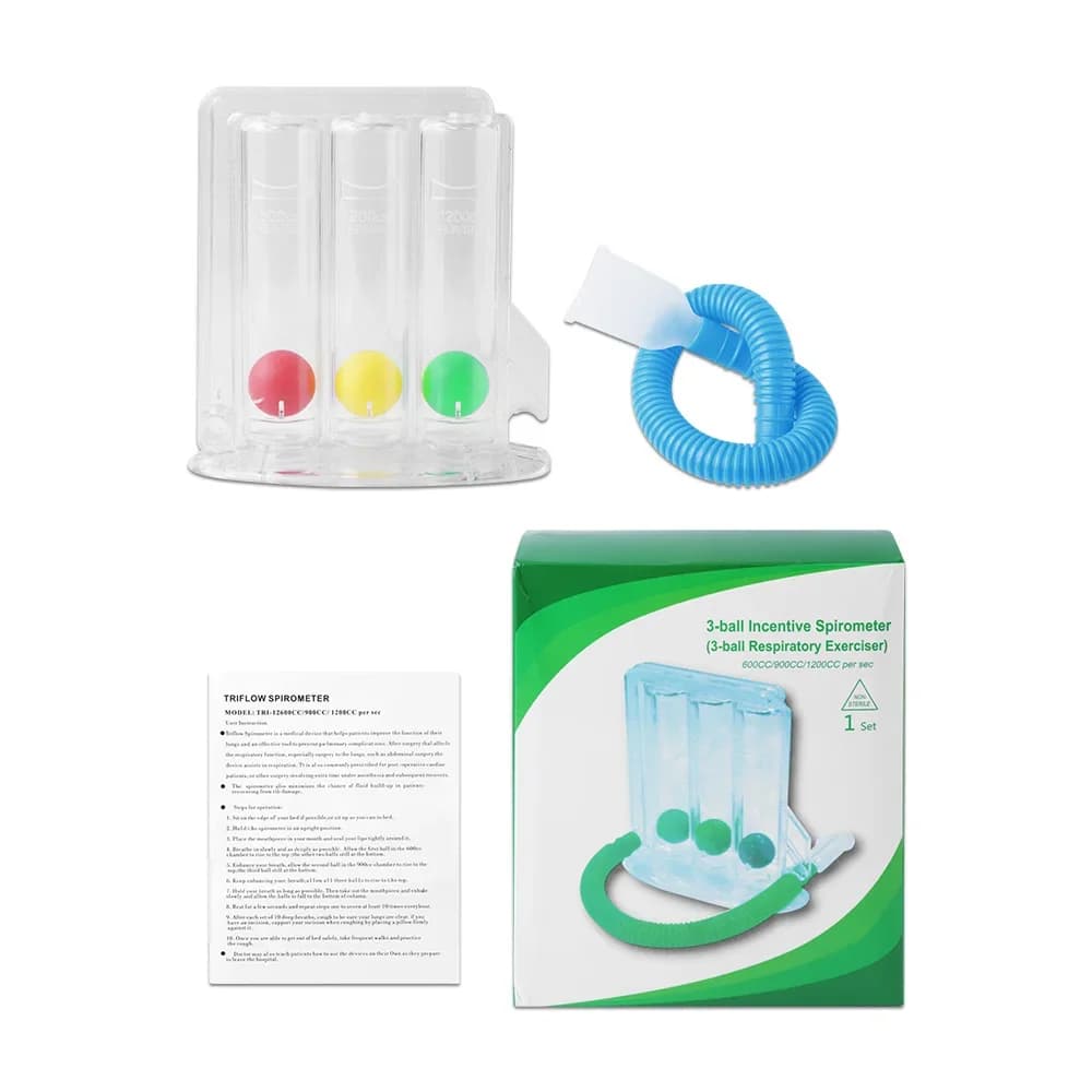 3ikBreathing Exerciseur Système de mesure de la ories lavable, doux, durable, léger, amélioration de