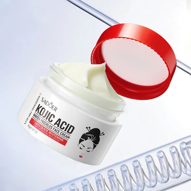 SADOER – crème pour le visage à l'acide kojique, hydratante, élimine les taches de rousseur, éclairc