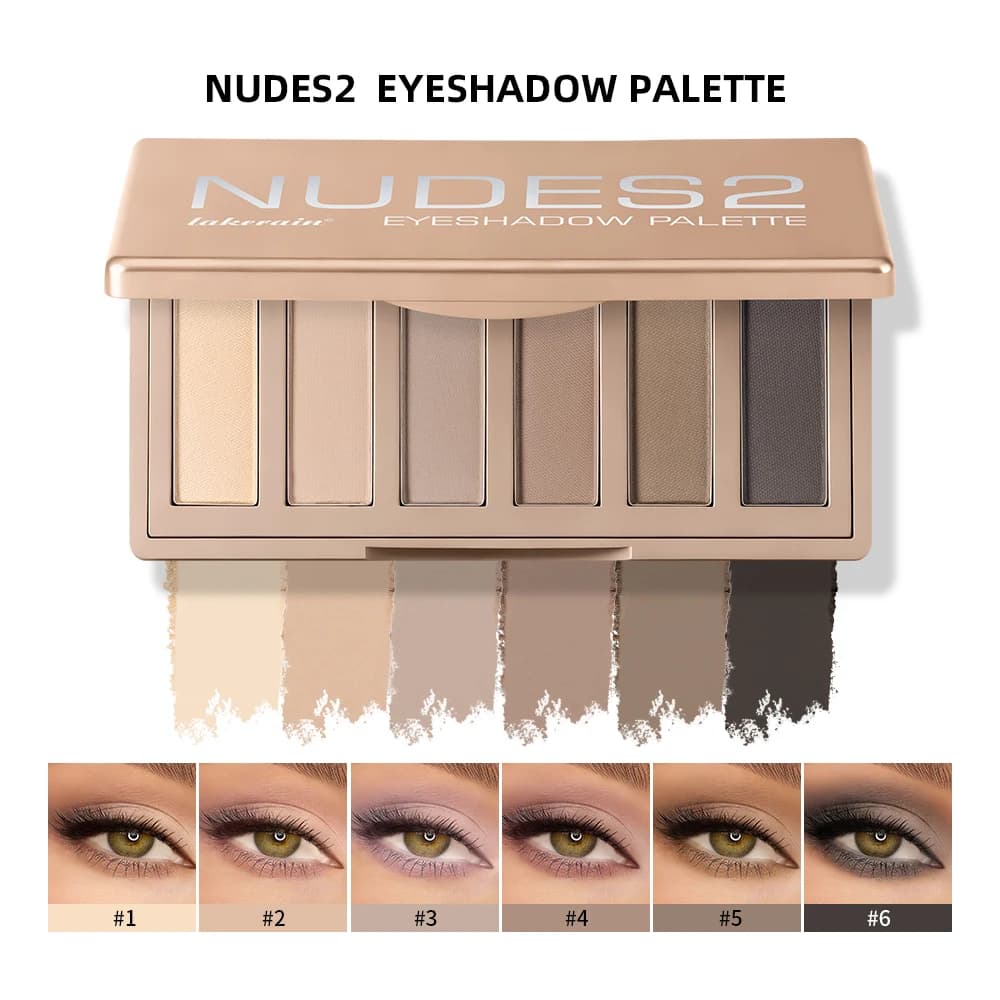 Naked 2 Basics Palette de fards à paupières neutres mats et ombre miroir Six couleurs contour fards