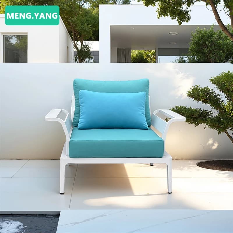 Mobilier d'extérieur ensemble de canapé de jardin cadre en aluminium minimaliste hôtel balcon cour P
