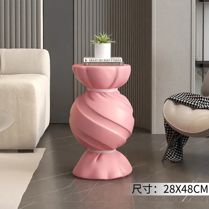 Armoire de rangement de bonbons roses, meuble TV pour salon, canapé, Table d'appoint, décoration de