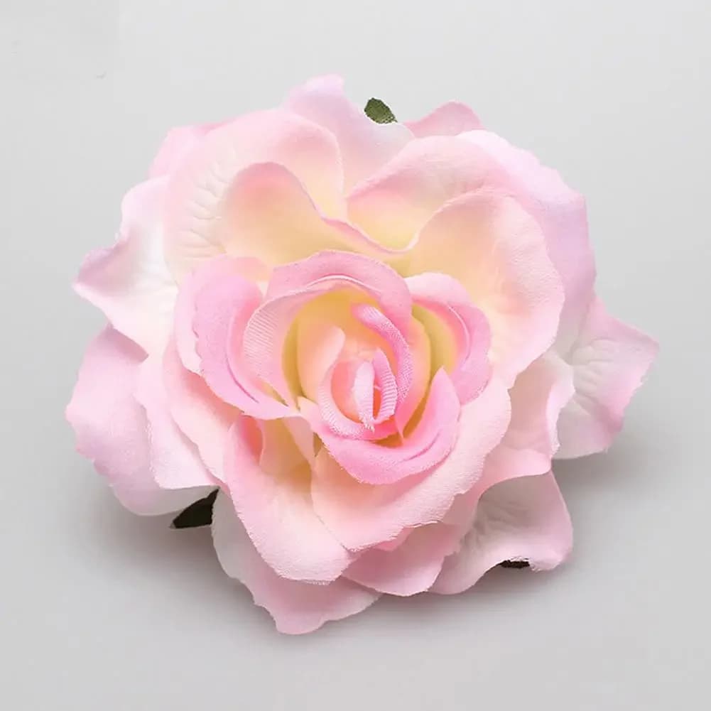 Fleurs de Flamenco pour cheveux, bricolage, coiffure pour mariée, tissu floqué, fleur de Rose rouge,