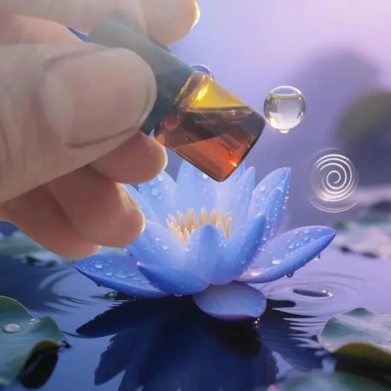 Huile de lotus bleue pure biologique de qualité supérieure pour un sommeil profond et un soulagement