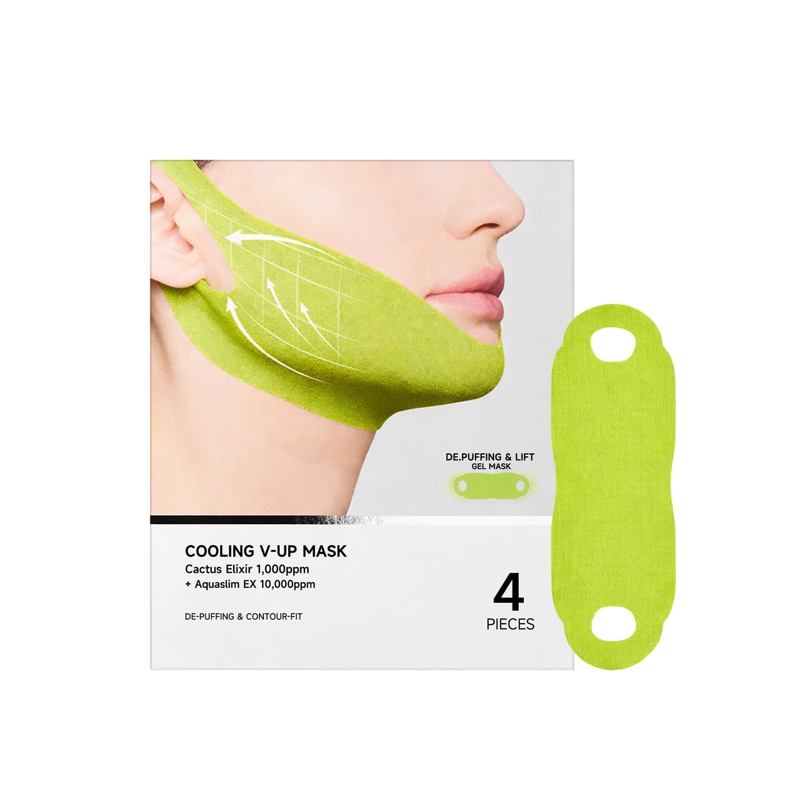 Masque liftant pour le visage, raffermissant le contour, anti-âge, anti-rides, réducteur de double m