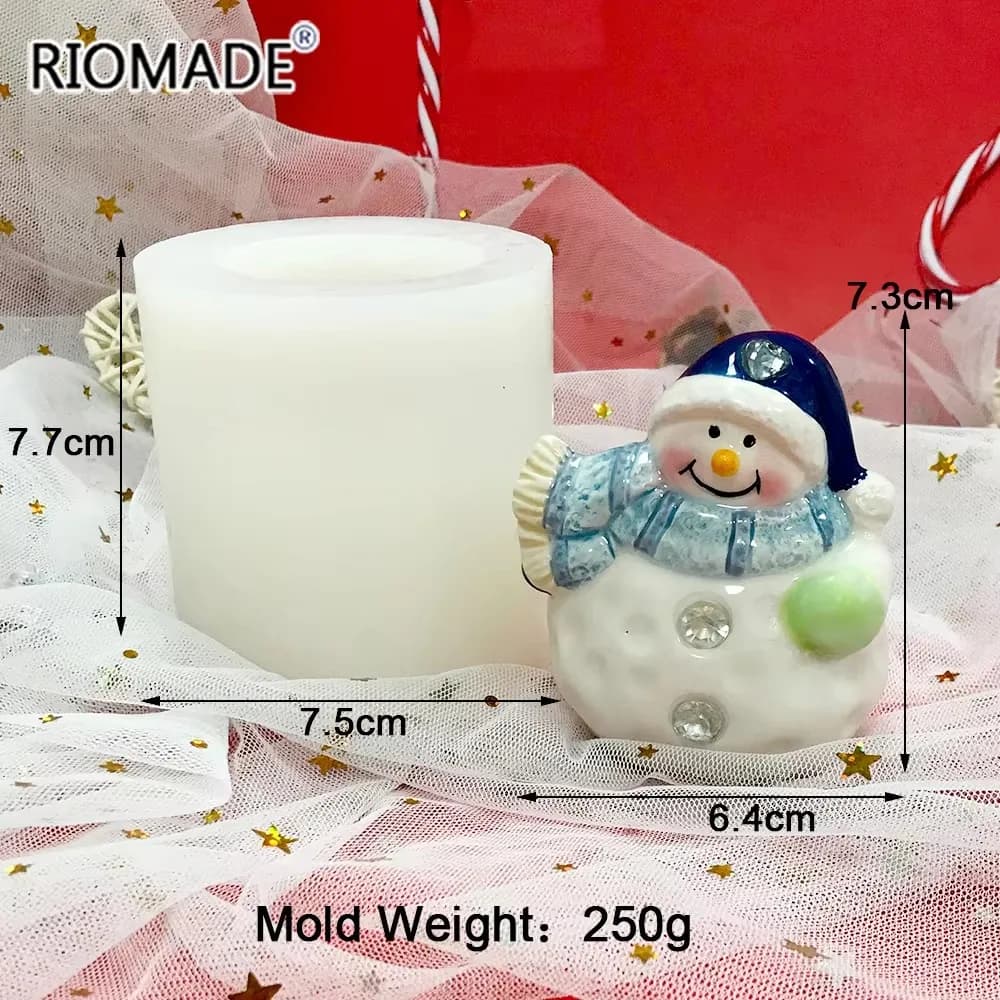 Moule en silicone Bonhomme de neige pour gâteau de Noël, outils de décoration de gâteaux en fondant,