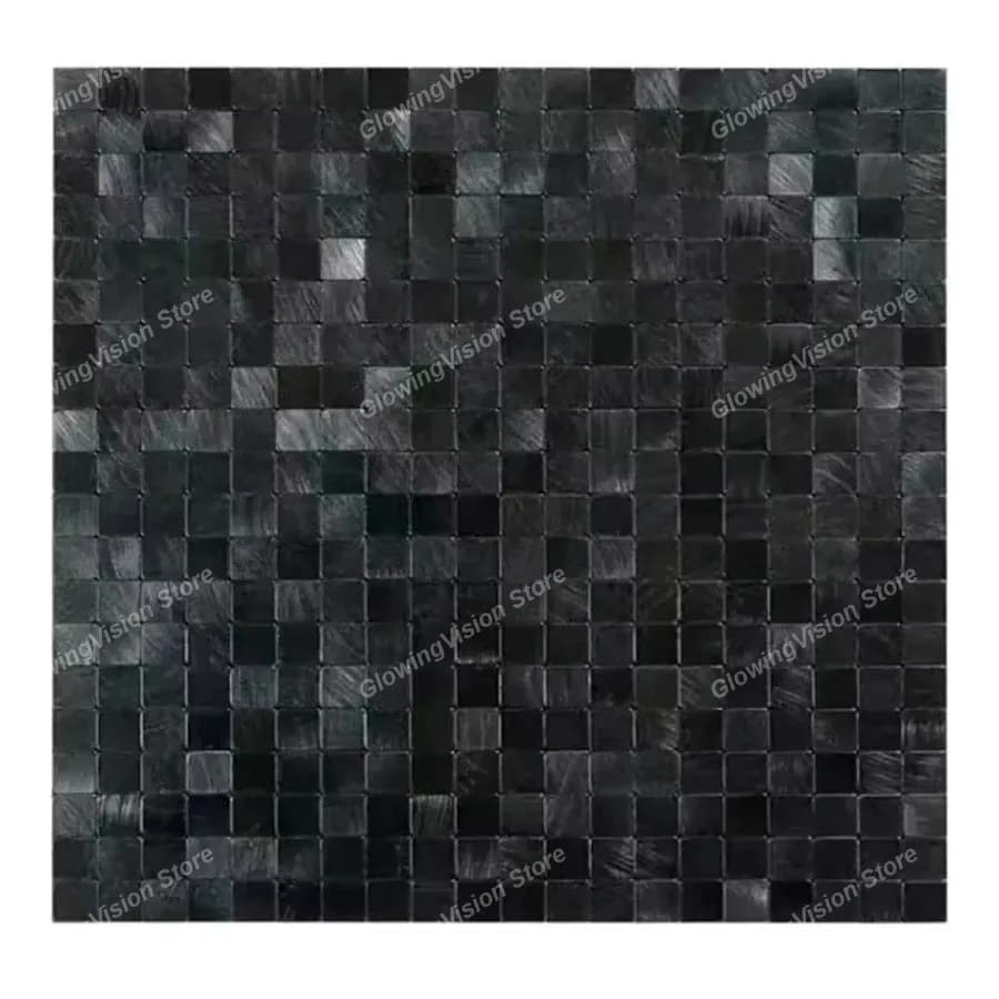 Panneaux de fond en aluminium en métal, papier peint auto-adhésif, carrelage mural mosaïque, autocol
