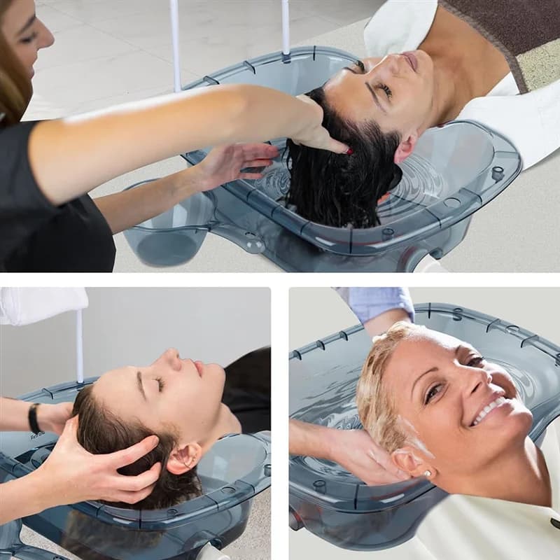 ABGE-lavabo de lavage des cheveux pour les postés au lit et le bassin à la maison pour les personnes