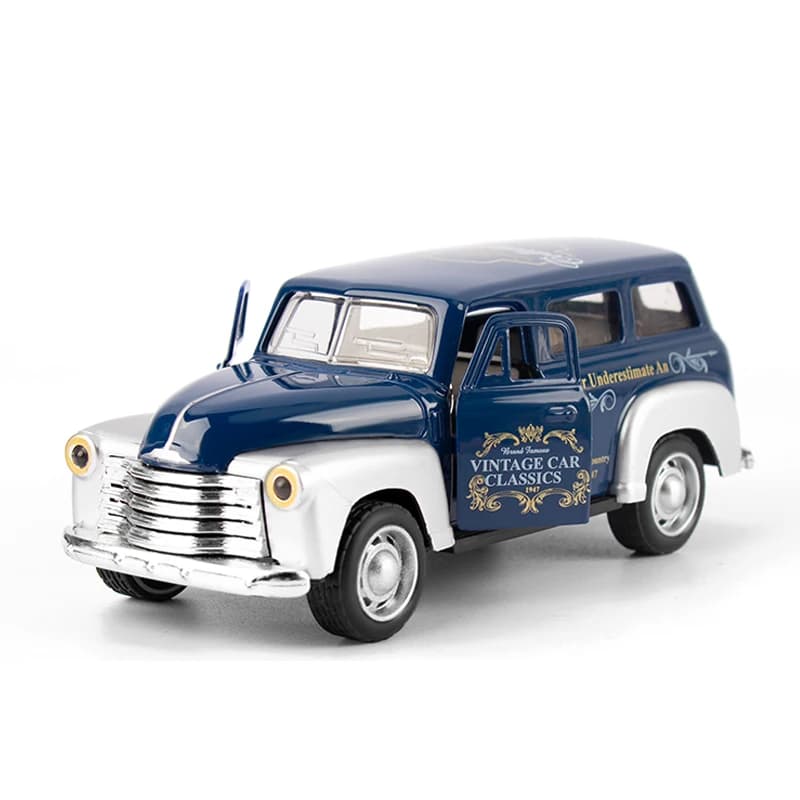 Bus scolaire Chevrolet en alliage 1: 32, modèle de Simulation de voiture Vintage classique, jouet po
