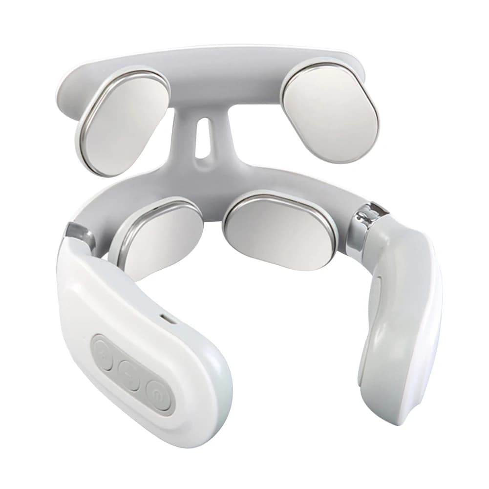 Appareil de massage électrique du dos à 4 têtes, rechargeable par USB, avec vibrations, 6 modes pour