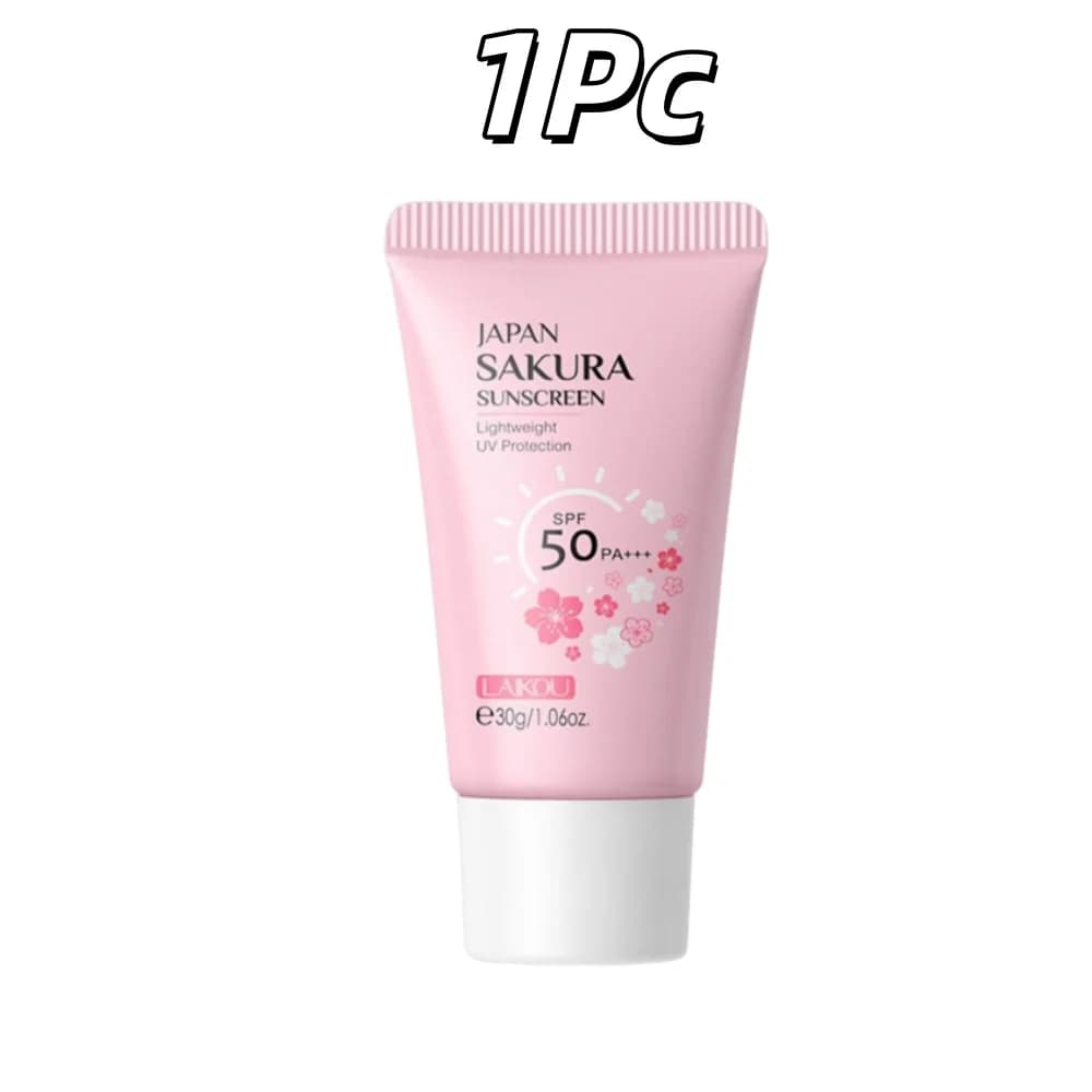 Crème solaire éclaircissante LAIKOU Japan Sakura SPF 50+ pour le visage et le corps, hydratante, iso