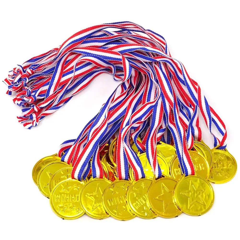 Médailles d'or pour enfants, 10/20 pièces, en plastique, pour gagnants, cadeaux de fête d'anniversai