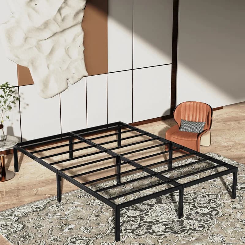 Cadre de lit en fer Simple, 0.9m 1.2m 1.5m 1.6m 1.8m, luxe italien, sans tête de lit, lit Double, ap