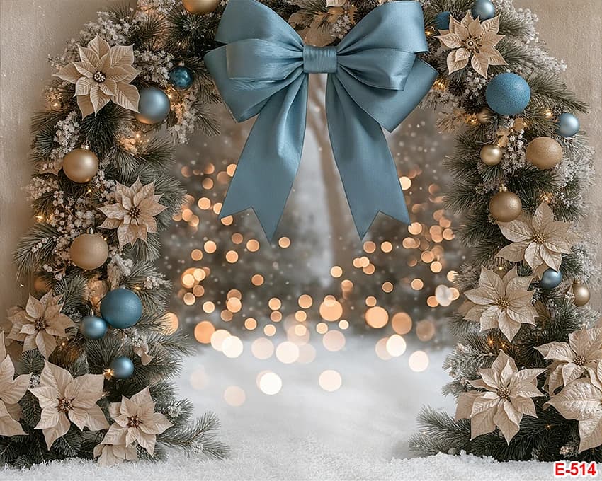 Arrière-plan de photographie de noël, pain d'épice, porte en bois, cadeaux, arbre de noël, décor de 