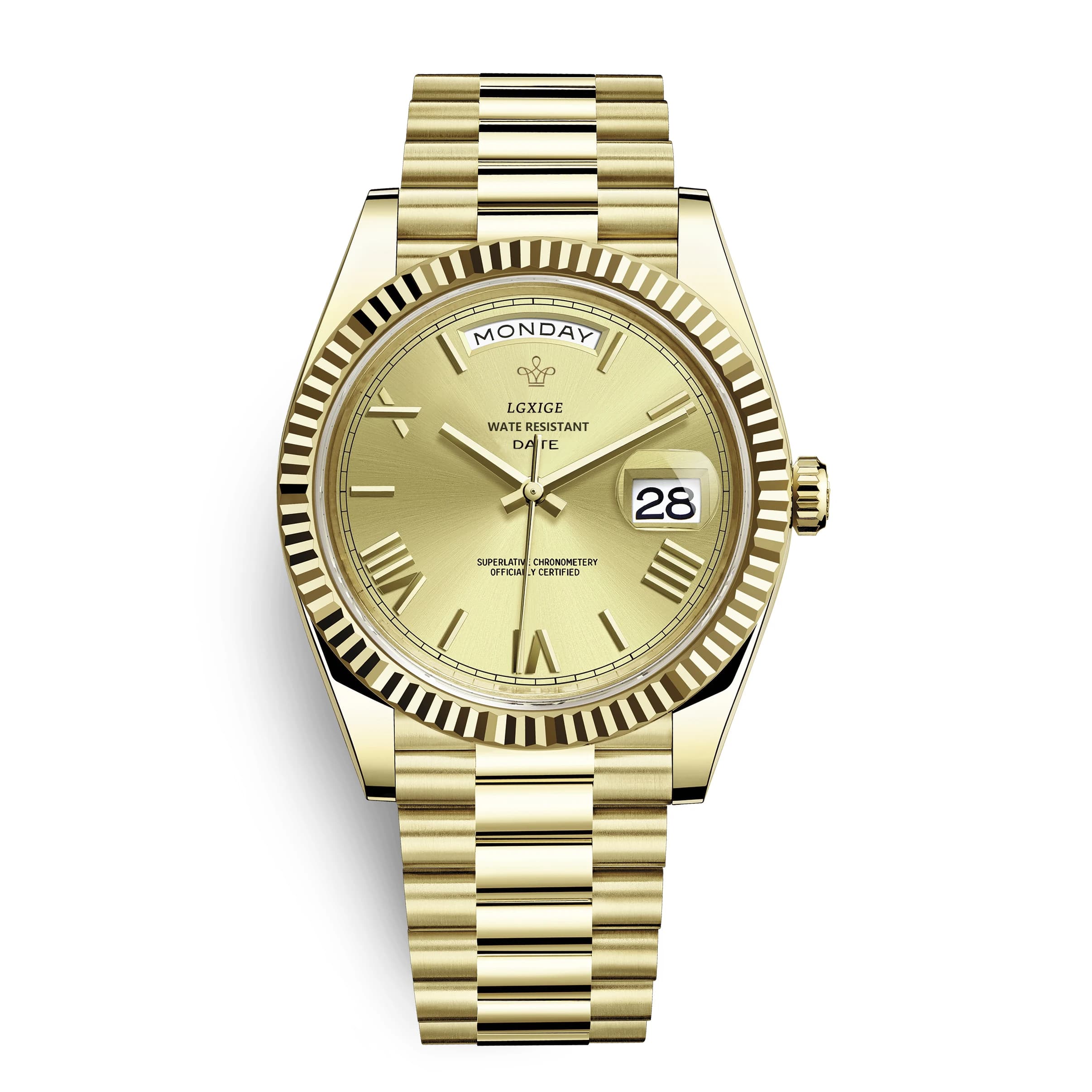 LGXIGE – montre bleu ciel pour hommes, 40mm, date du jour, rétro, à Quartz, marque de luxe, montre-b