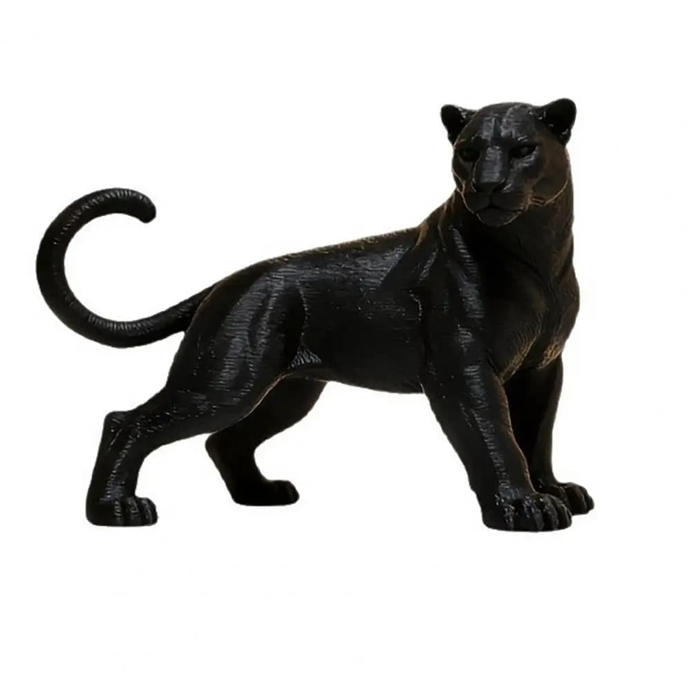 Mini Ornement Panthère Noire Décoratif pour Bureau, Figurine Panthère Noire Imprimée en 3D, Ornement