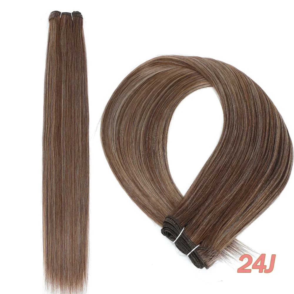 Tissage en lot synthétique lisse en Fiber de haute température, 32 pouces, 200g, ombré, blond, brun,