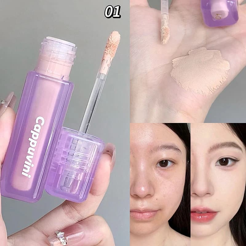 Correcteur liquide léger, cernes, imperfections des pores, correcteur crémeux minimisant, finition n