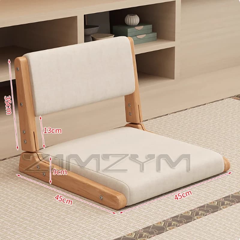 Dossier de chaise Tatami japonais, lit en bois massif, siège sans jambes, baie vitrée, canapé simple