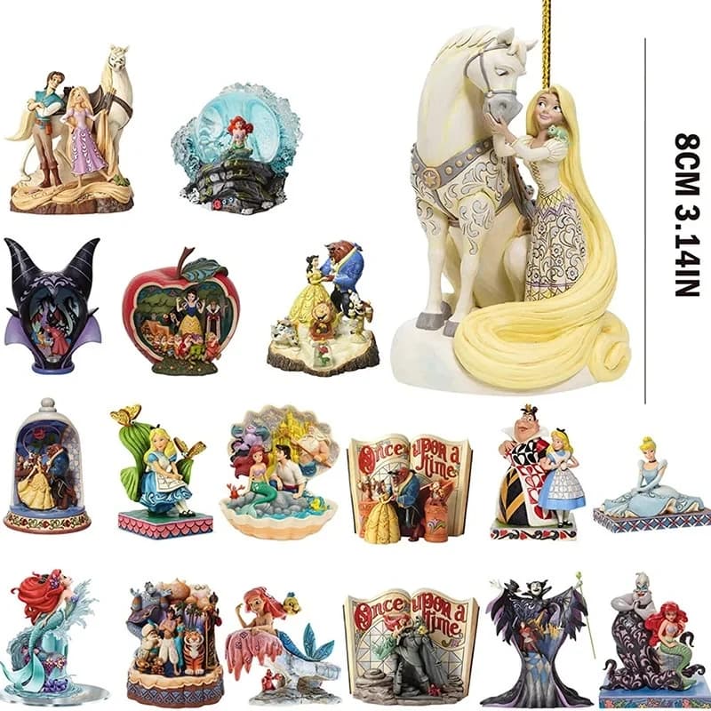 Film animé Disney princesse arbre de noël ornement pendentif figurines Halloween maison voiture sac