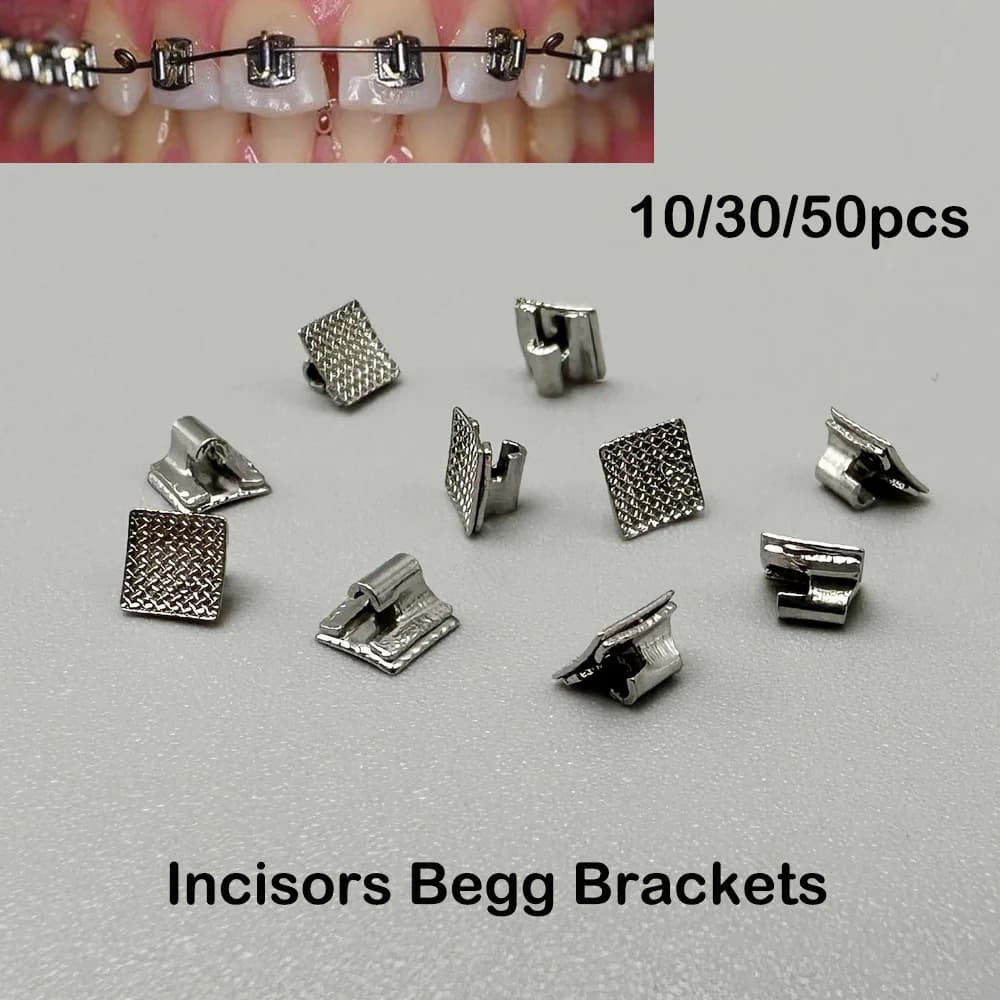 Incisors orthodontiques dentaires, supports de mendiants, bretelles en acier inoxydable avec fente,