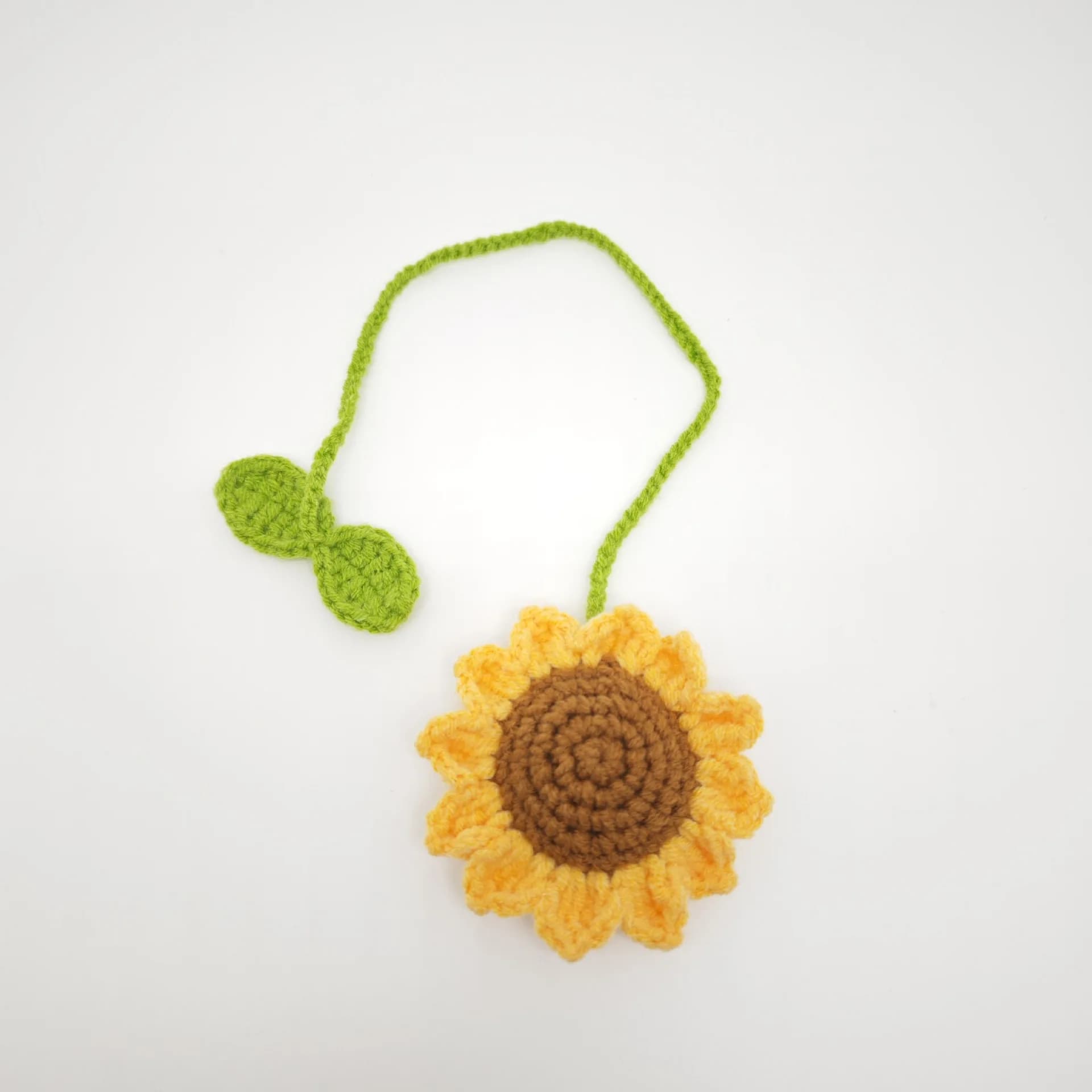 Accessoires de voiture tournesol champignon, ornement au Crochet, décorations de voiture mignonnes p