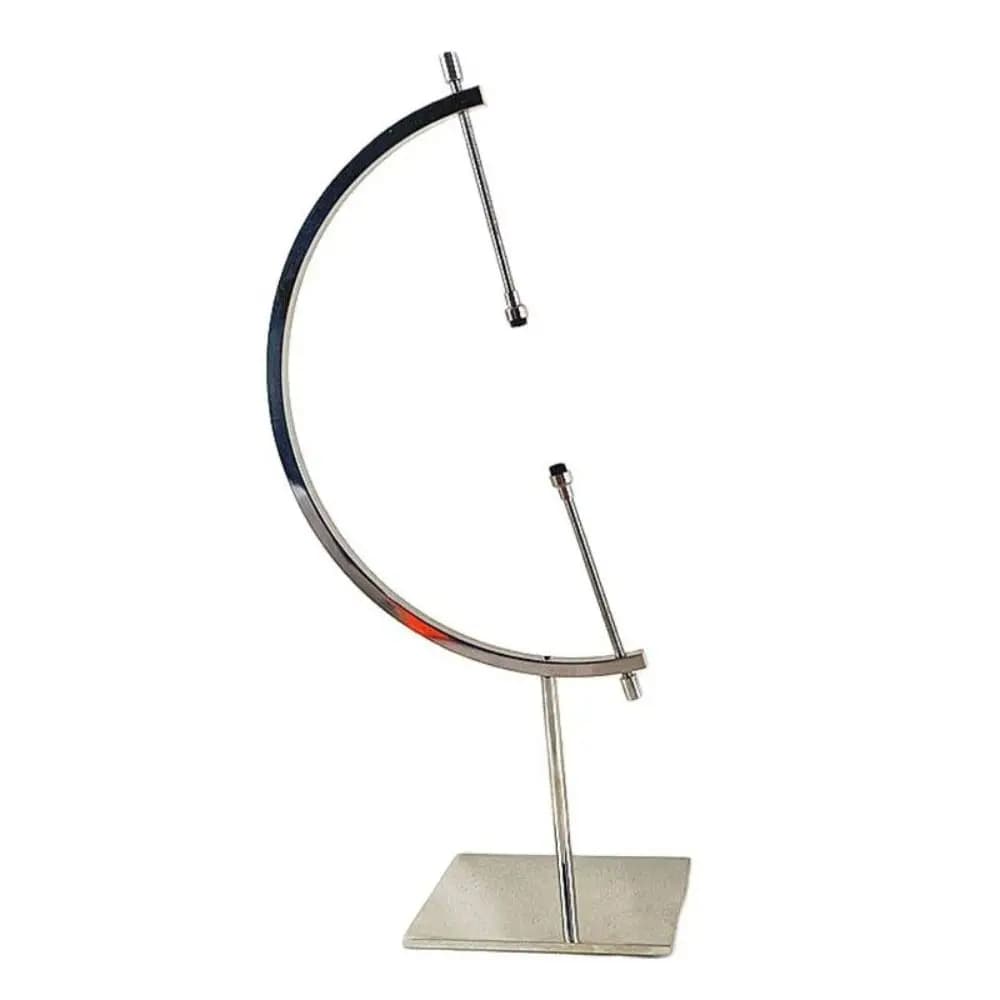 Sphère fixe décorative en forme de Globe noir argenté, Base de boule de cristal, présentoir, ornemen
