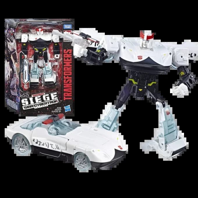 En stock : Figurines transformables Cybertron Series Siege Skyfire Optimus Prime Voiture de police S
