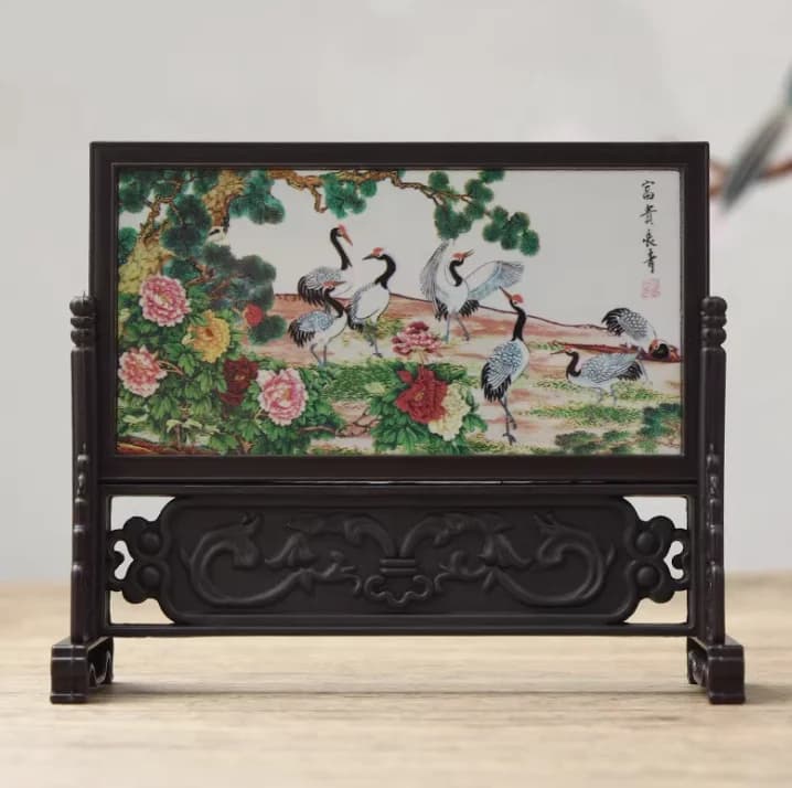 Décoration d'écran en plastique, 1 pièce, ornement de style chinois, cadeau, artisanat folklorique,