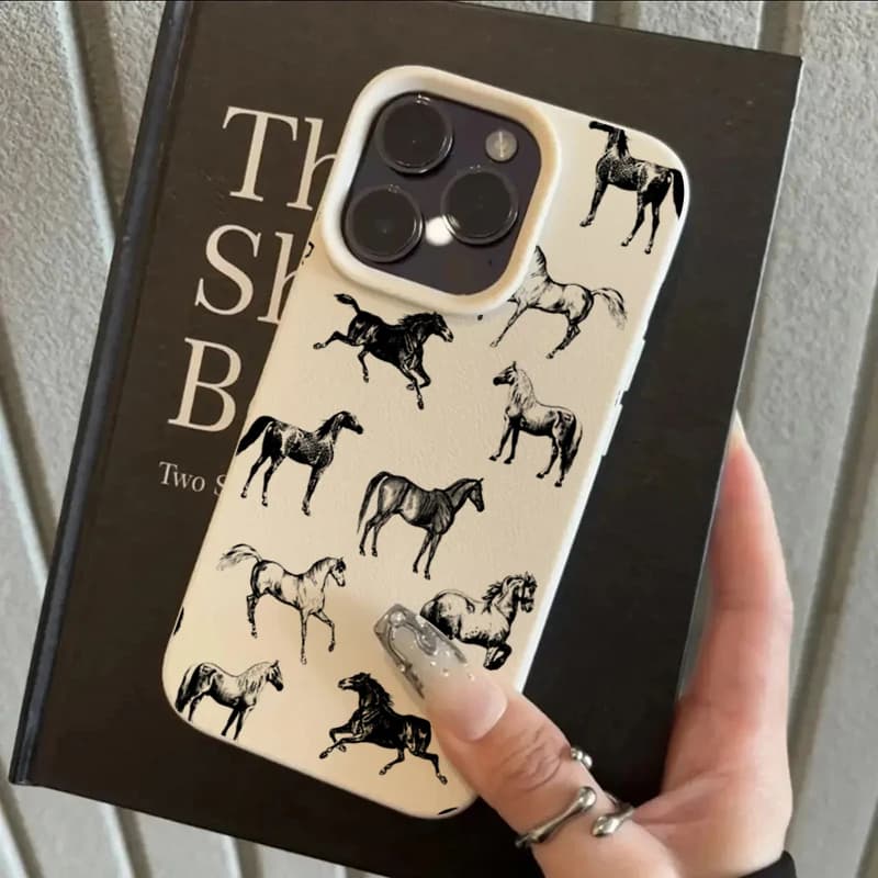Coque de téléphone Design cheval au galop, étui arrière souple pour iPhone 17 Pro Max 16 15 14 Plus 