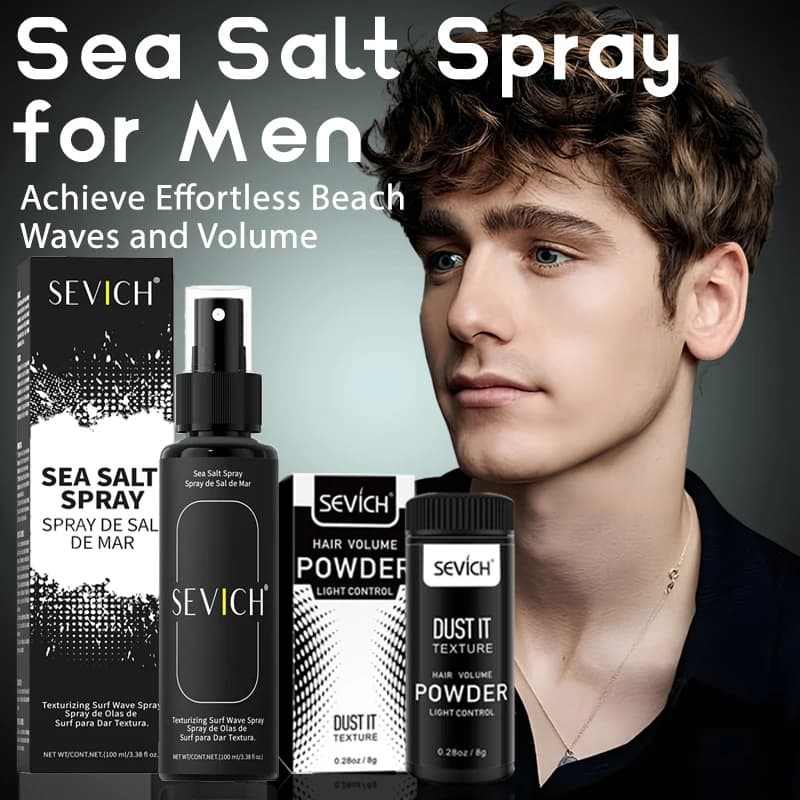 Spray de sel de mer naturel pour hommes et femmes, 100ml, Texture instantanée, poudre de Volume des 