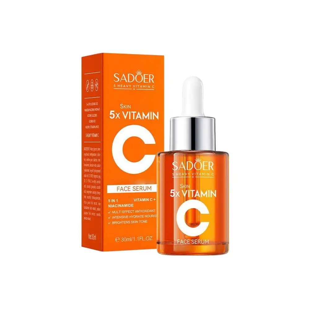 Ensemble de soins pour la peau, raffermissant et liftant à la vitamine C, Essence éclaircissante hyd