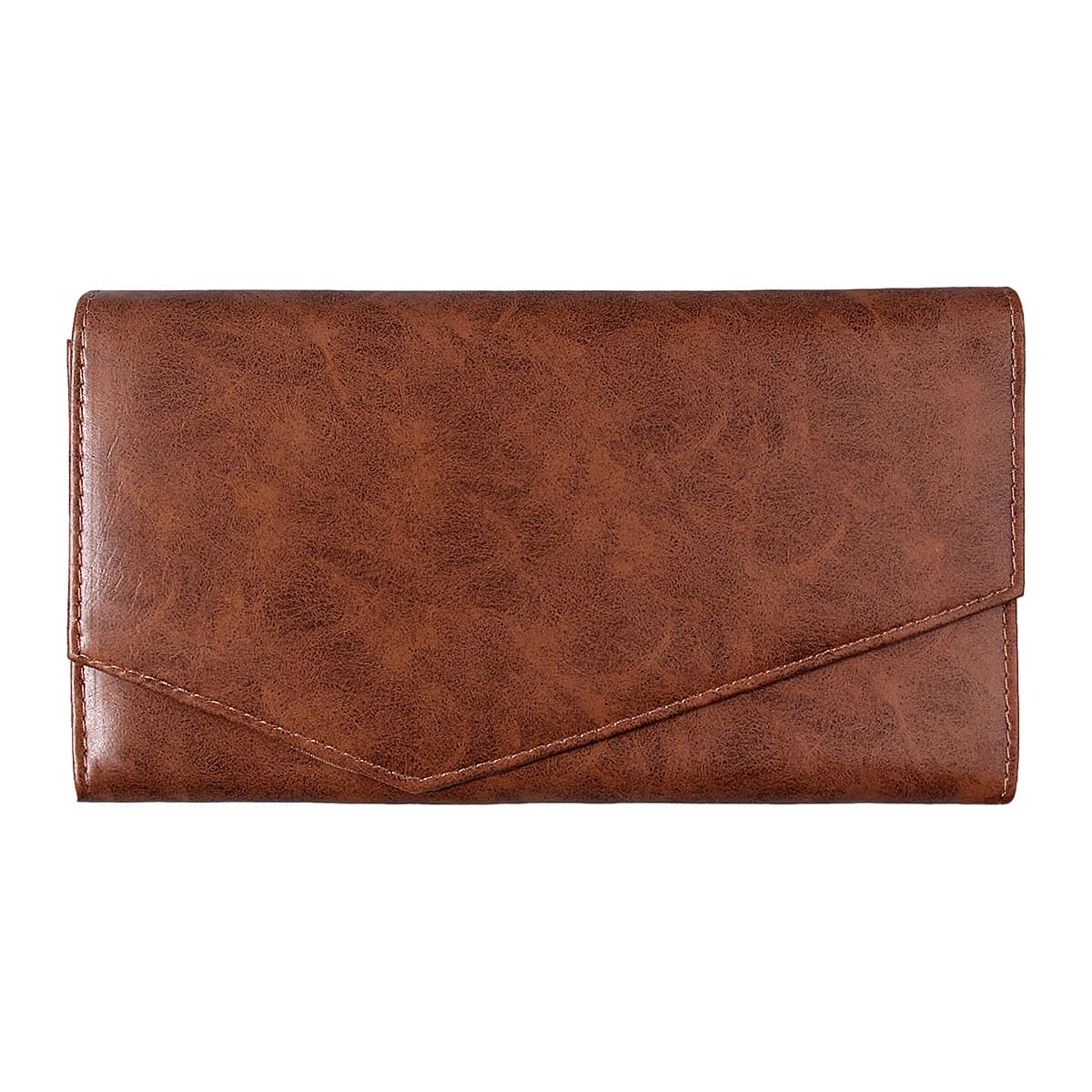Pochette à pinceaux de maquillage en PU marron avec boucle magnétique, organiseur anti-poussière et 