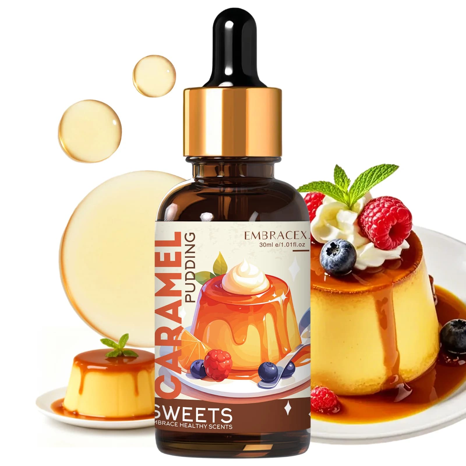 Huile essentielle de pudding au caramel, 30ml, parfum alimentaire, désodorisant pour voiture, pour d