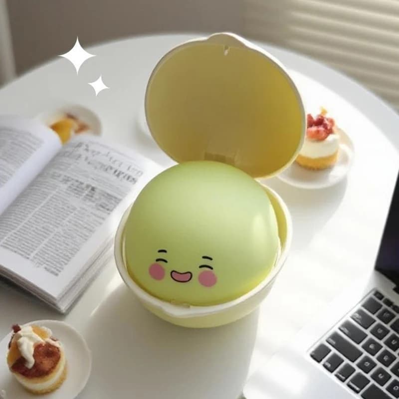Veilleuse Pistache Mignonne en Silicone, Lampe Tactile Souple Rechargeable avec Minuteur pour Chambr